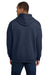 Gildan 18500 Mens Pill Resistant Hooded Sweatshirt Hoodie w/ Pouch Pocket Navy Blue Model Back