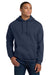 Gildan 18500 Mens Pill Resistant Hooded Sweatshirt Hoodie w/ Pouch Pocket Navy Blue Model Front