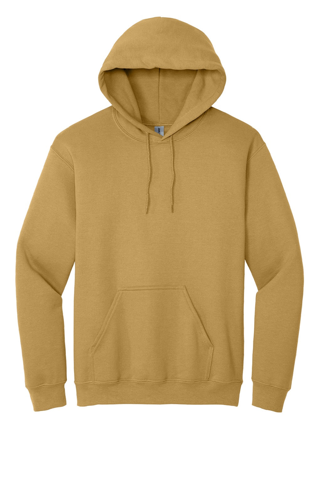 Gildan 18500 Mens Pill Resistant Hooded Sweatshirt Hoodie w/ Pouch Pocket Old Gold Flat Front