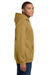 Gildan 18500 Mens Pill Resistant Hooded Sweatshirt Hoodie w/ Pouch Pocket Old Gold Model Side