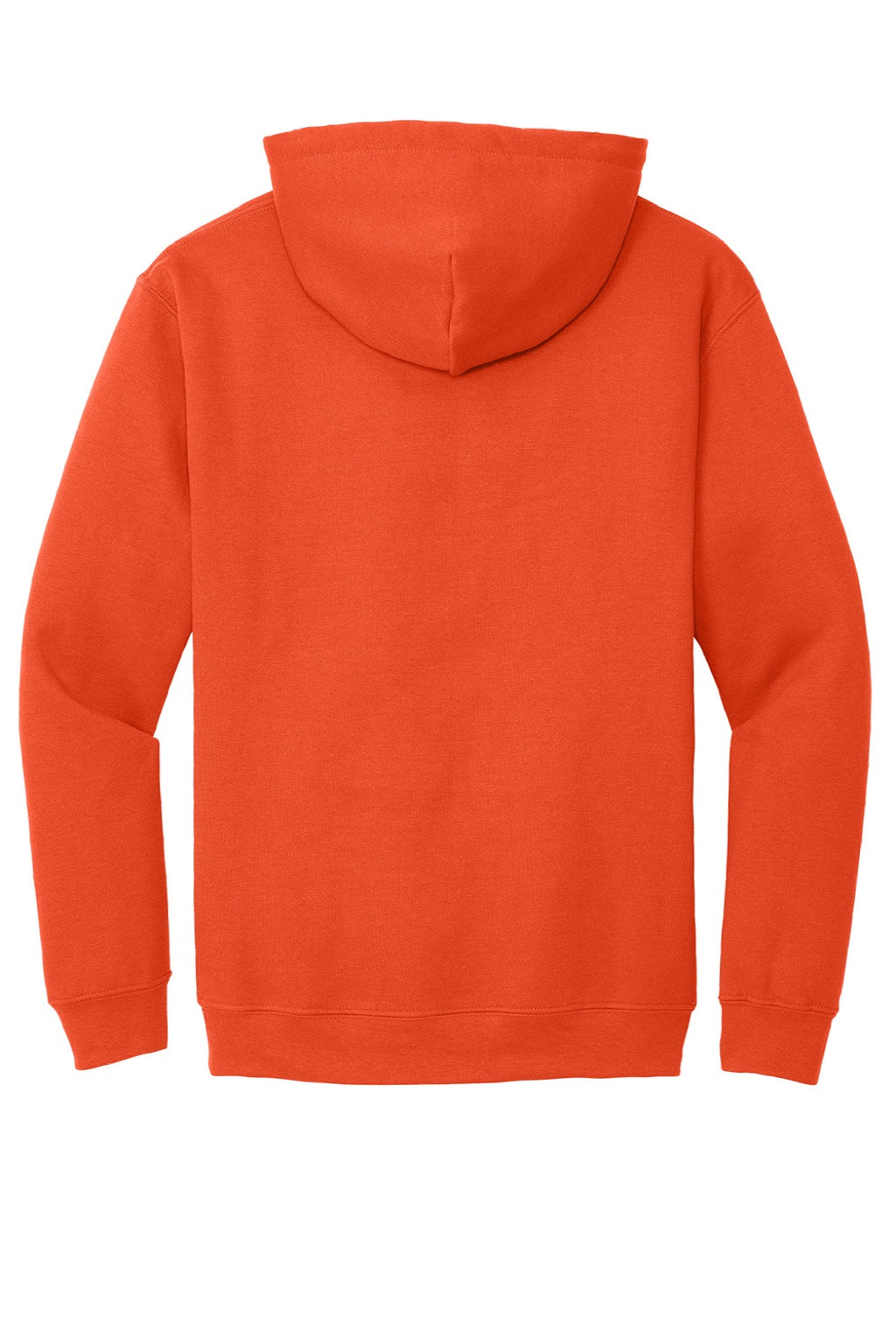 Gildan 18500 Mens Pill Resistant Hooded Sweatshirt Hoodie w/ Pouch Pocket Orange Flat Back