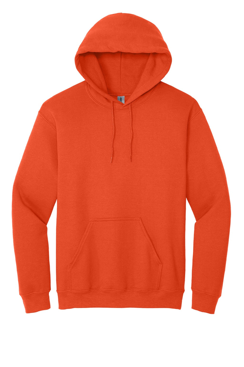 Gildan 18500 Mens Pill Resistant Hooded Sweatshirt Hoodie w/ Pouch Pocket Orange Flat Front