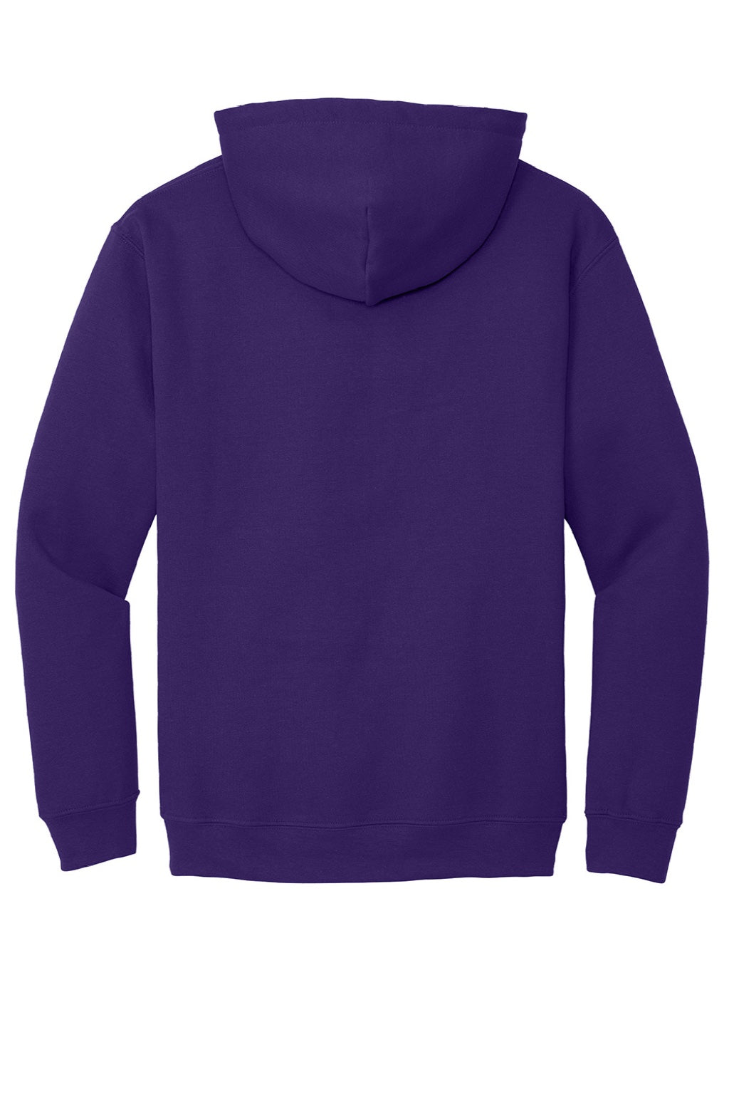 Gildan 18500 Mens Pill Resistant Hooded Sweatshirt Hoodie w/ Pouch Pocket Purple Flat Back