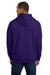 Gildan 18500 Mens Pill Resistant Hooded Sweatshirt Hoodie w/ Pouch Pocket Purple Model Back