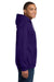 Gildan 18500 Mens Pill Resistant Hooded Sweatshirt Hoodie w/ Pouch Pocket Purple Model Side
