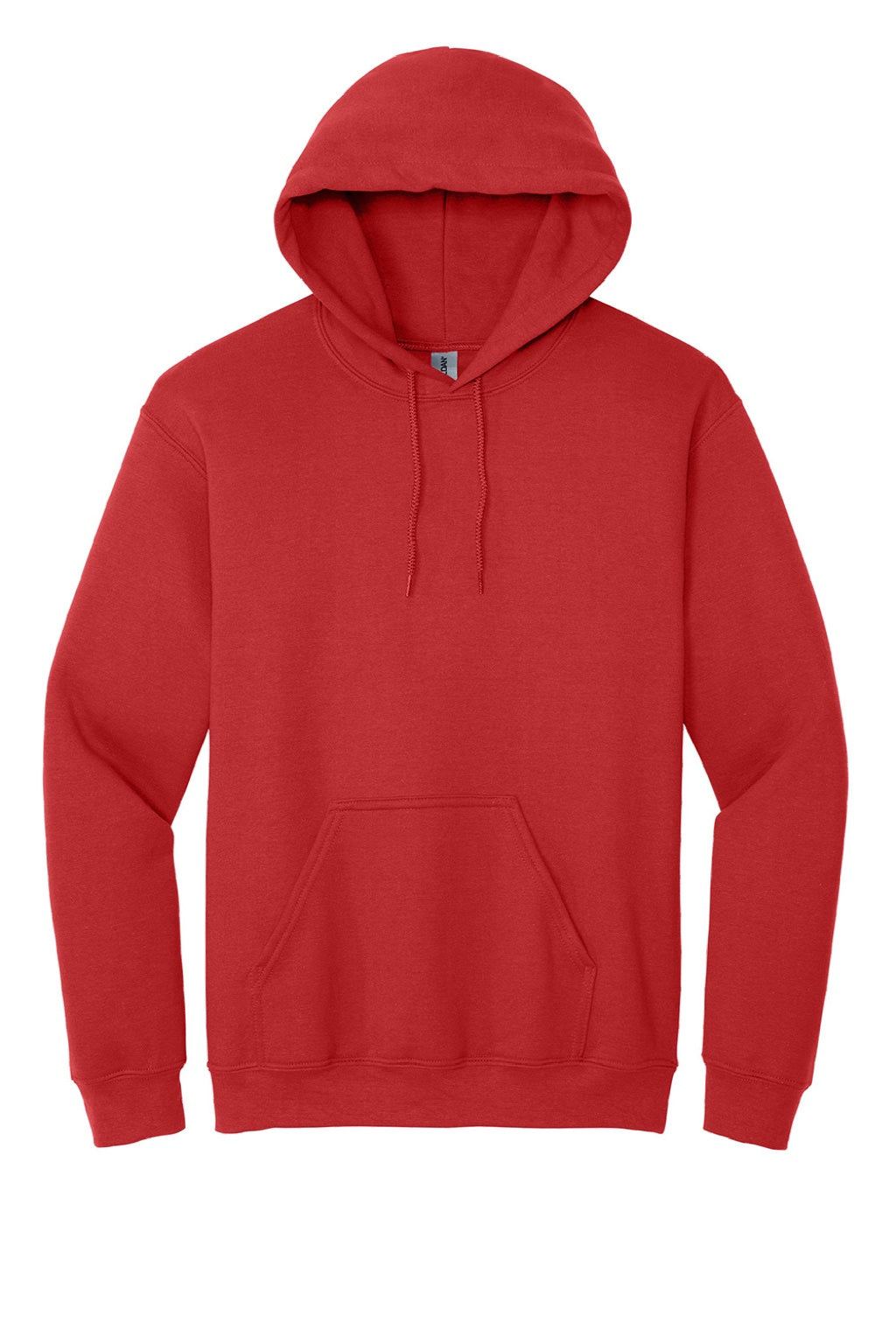 Gildan 18500 Mens Pill Resistant Hooded Sweatshirt Hoodie w/ Pouch Pocket Red Flat Front