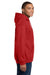 Gildan 18500 Mens Pill Resistant Hooded Sweatshirt Hoodie w/ Pouch Pocket Red Model Side