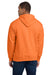 Gildan 18500 Mens Pill Resistant Hooded Sweatshirt Hoodie w/ Pouch Pocket Safety Orange Model Back
