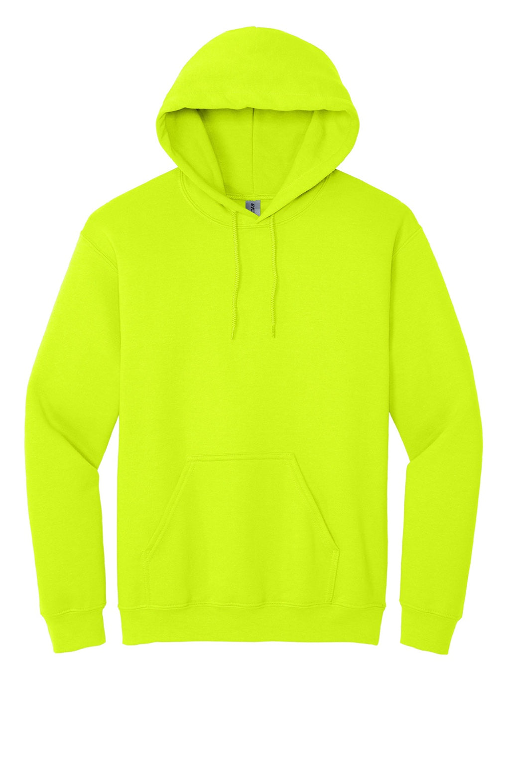Gildan 18500 Mens Pill Resistant Hooded Sweatshirt Hoodie w/ Pouch Pocket Safety Green Flat Front