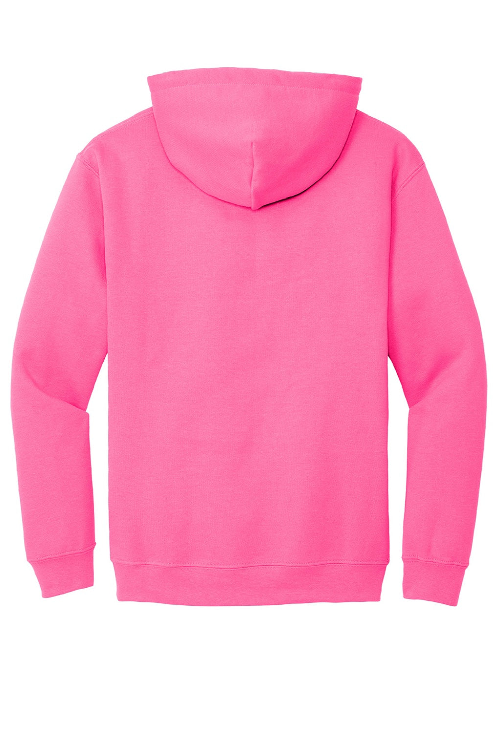 Gildan 18500 Mens Pill Resistant Hooded Sweatshirt Hoodie w/ Pouch Pocket Safety Pink Flat Back