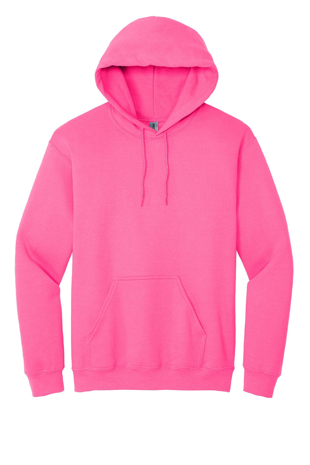 Gildan 18500 Mens Pill Resistant Hooded Sweatshirt Hoodie w/ Pouch Pocket Safety Pink Flat Front