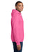 Gildan 18500 Mens Pill Resistant Hooded Sweatshirt Hoodie w/ Pouch Pocket Safety Pink Model Side