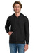 Gildan 18600 Mens Pill Resistant Full Zip Hooded Sweatshirt Hoodie w/ Pockets Black Model Front