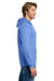 Gildan 18600 Mens Pill Resistant Full Zip Hooded Sweatshirt Hoodie w/ Pockets Carolina Blue Model Side