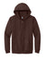 Gildan 18600 Mens Pill Resistant Full Zip Hooded Sweatshirt Hoodie w/ Pockets Dark Chocolate Brown Flat Front