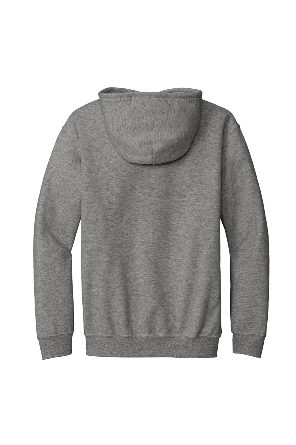 Gildan 18600 Mens Pill Resistant Full Zip Hooded Sweatshirt Hoodie w/ Pockets Heather Graphite Grey Flat Back