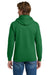 Gildan 18600 Mens Pill Resistant Full Zip Hooded Sweatshirt Hoodie w/ Pockets Irish Green Model Back