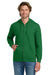 Gildan 18600 Mens Pill Resistant Full Zip Hooded Sweatshirt Hoodie w/ Pockets Irish Green Model Front