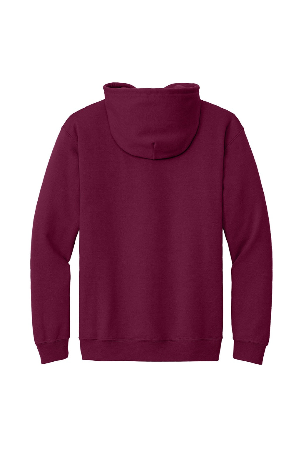 Gildan 18600 Mens Pill Resistant Full Zip Hooded Sweatshirt Hoodie w/ Pockets Maroon Flat Back