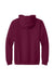 Gildan 18600 Mens Pill Resistant Full Zip Hooded Sweatshirt Hoodie w/ Pockets Maroon Flat Back