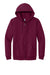 Gildan 18600 Mens Pill Resistant Full Zip Hooded Sweatshirt Hoodie w/ Pockets Maroon Flat Front