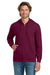 Gildan 18600 Mens Pill Resistant Full Zip Hooded Sweatshirt Hoodie w/ Pockets Maroon Model Front