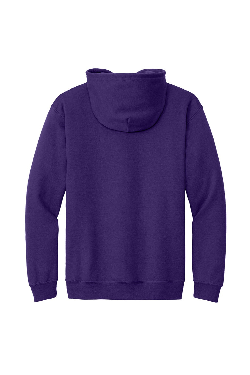 Gildan 18600 Mens Pill Resistant Full Zip Hooded Sweatshirt Hoodie w/ Pockets Purple Flat Back