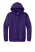 Gildan 18600 Mens Pill Resistant Full Zip Hooded Sweatshirt Hoodie w/ Pockets Purple Flat Front