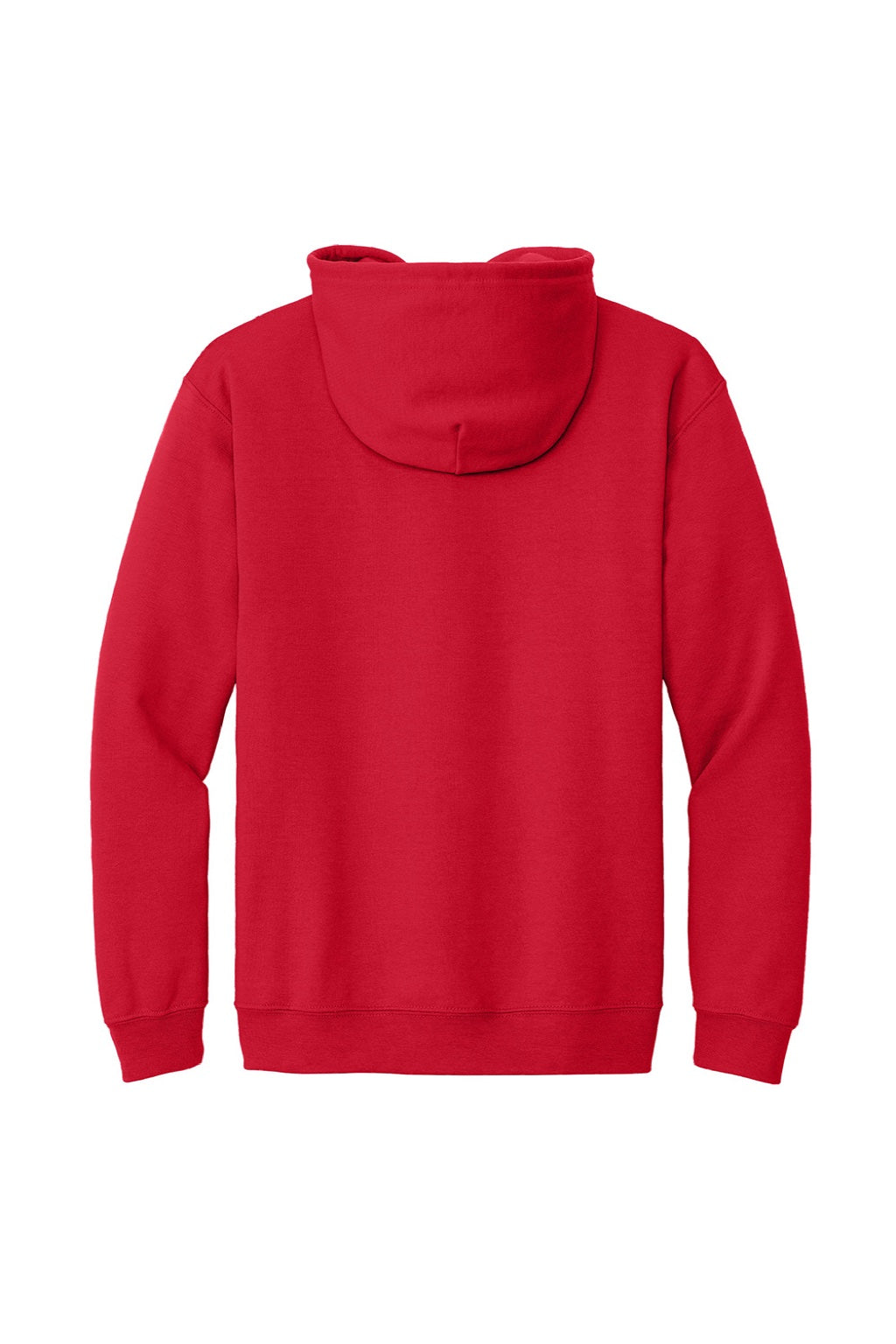 Gildan 18600 Mens Pill Resistant Full Zip Hooded Sweatshirt Hoodie w/ Pockets Red Flat Back