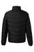 Spyder 187333 Mens Pelmo Puffer Full Zip Jacket Black/Red Flat Back