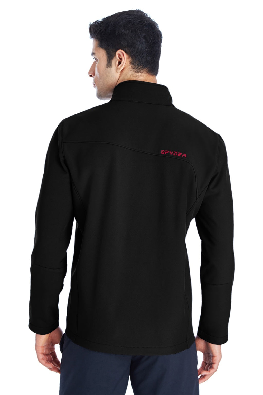 Spyder 187334 Mens Transport Full Zip Jacket Black/Red Model Back