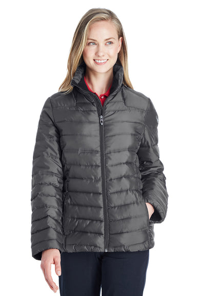 Spyder 187336 Womens Supreme Puffer Full Zip Jacket Polar Grey Model Front