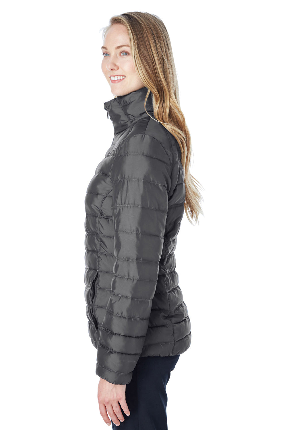 Spyder 187336 Womens Supreme Puffer Full Zip Jacket Polar Grey Model Side