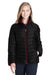 Spyder 187336 Womens Supreme Puffer Full Zip Jacket Black Model Front