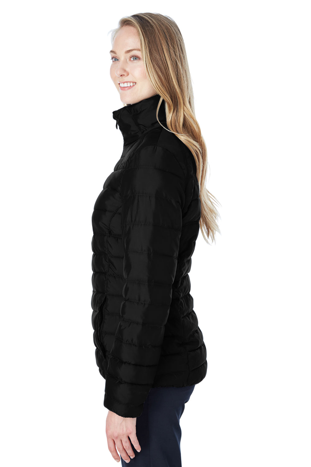 Spyder 187336 Womens Supreme Puffer Full Zip Jacket Black Model Side