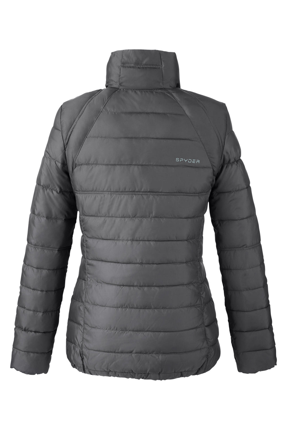Spyder 187336 Womens Supreme Puffer Full Zip Jacket Polar Grey Flat Back