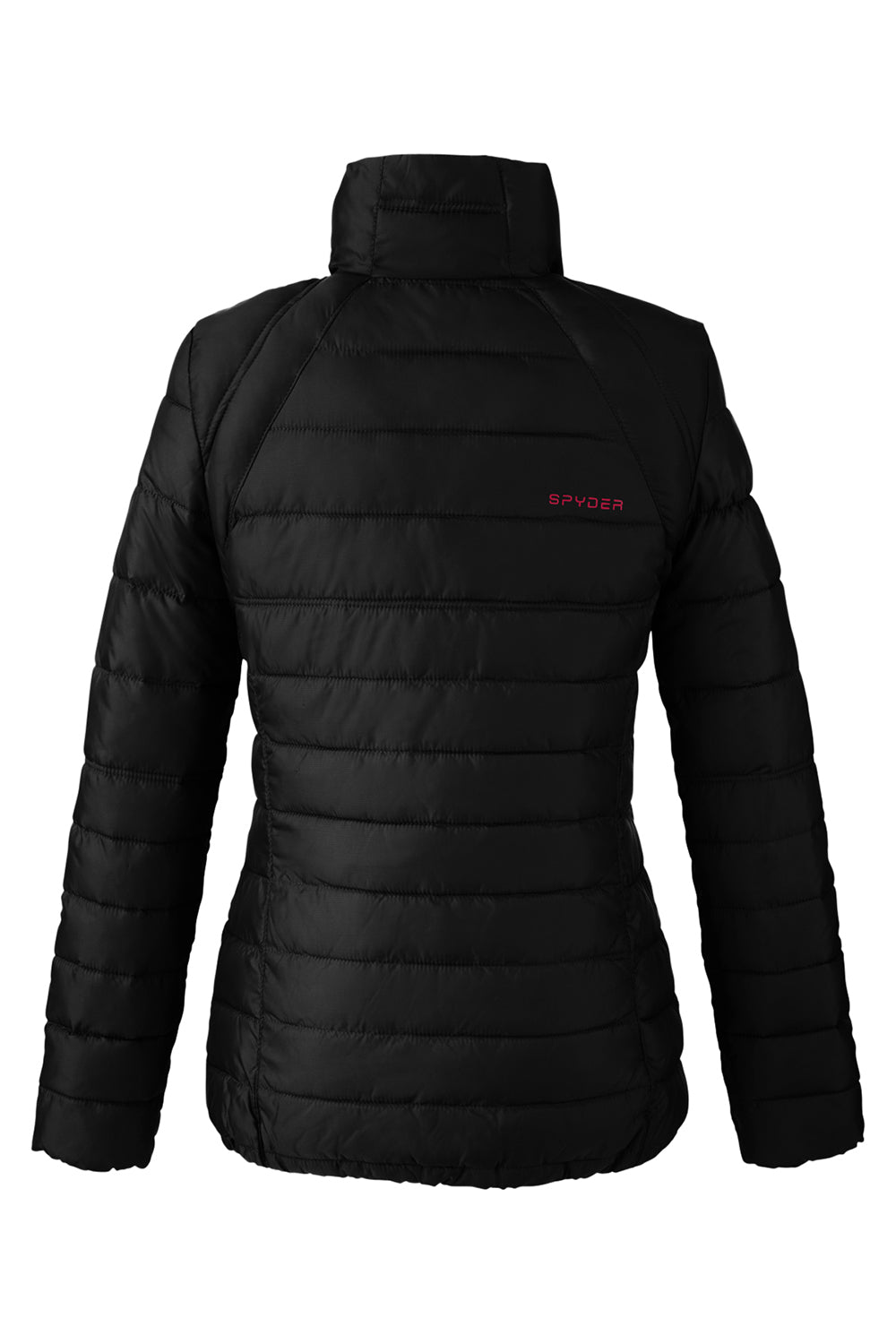 Spyder 187336 Womens Supreme Puffer Full Zip Jacket Black Flat Back