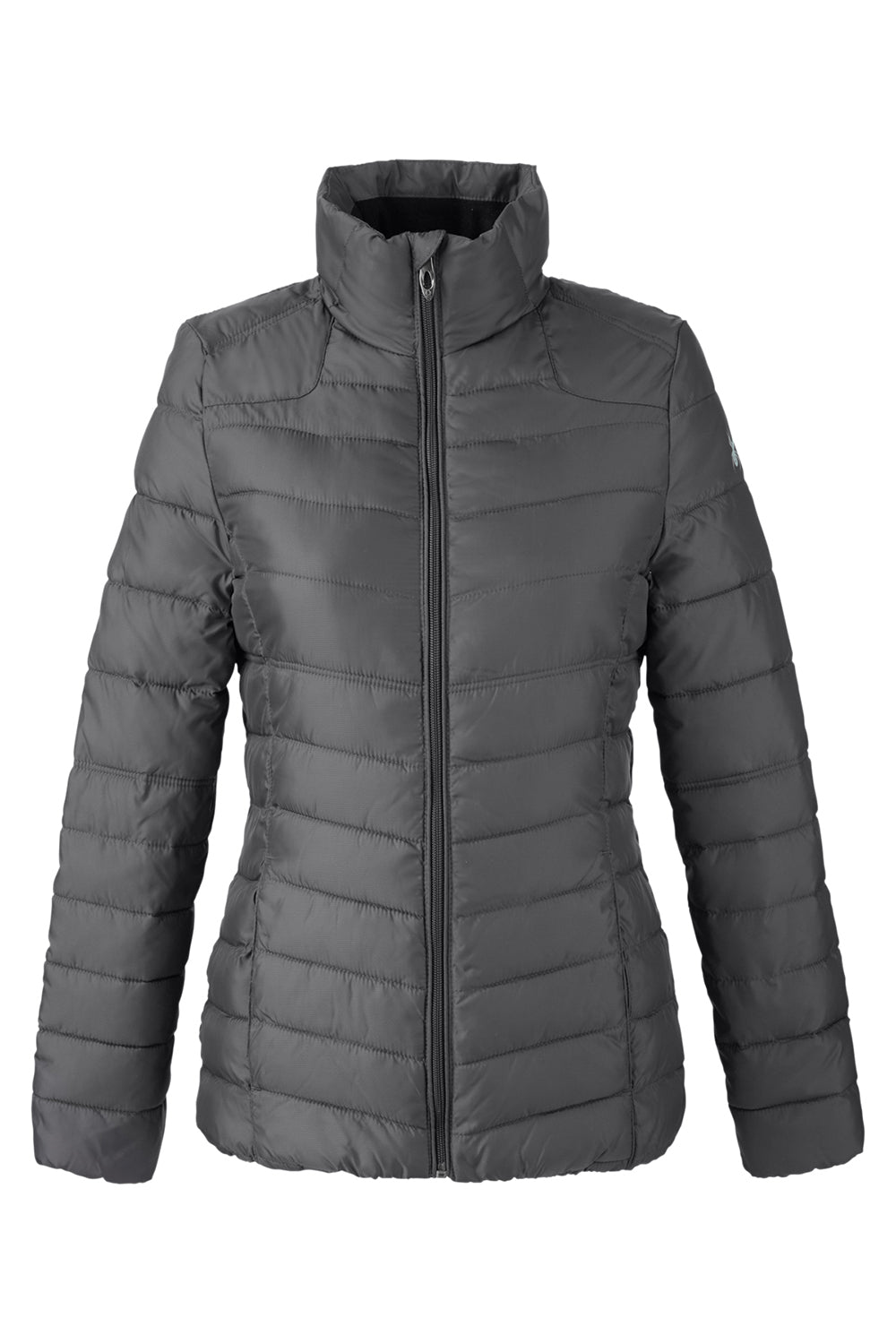 Spyder 187336 Womens Supreme Puffer Full Zip Jacket Polar Grey Flat Front
