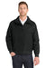 Port Authority J754/TLJ754 Mens Challenger Wind & Water Resistant Full Zip Jacket True Black Model Front