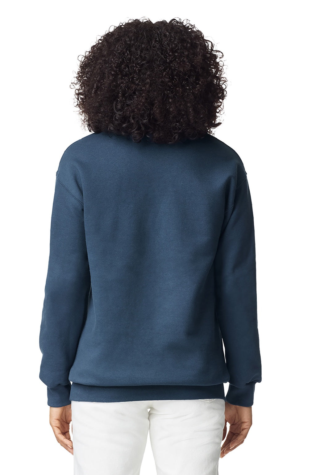 Gildan 19000 Mens Hammer Maxweight Crewneck Sweatshirt Dusk Blue Model Back