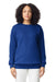 Gildan 19000 Mens Hammer Maxweight Crewneck Sweatshirt Deep Royal Blue Model Front