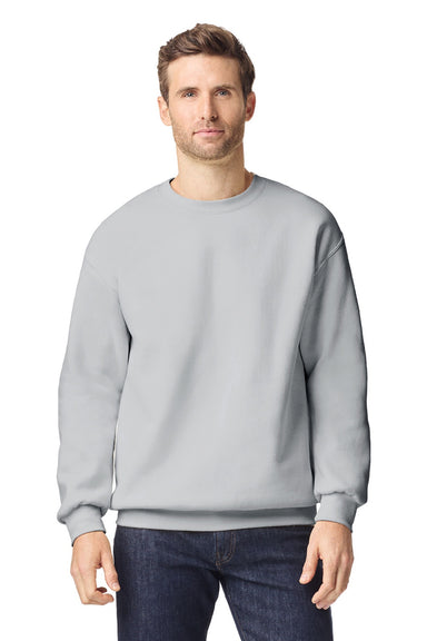 Gildan 19000 Mens Hammer Maxweight Crewneck Sweatshirt Gravel Grey Model Front