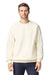 Gildan 19000 Mens Hammer Maxweight Crewneck Sweatshirt Off White Model Front