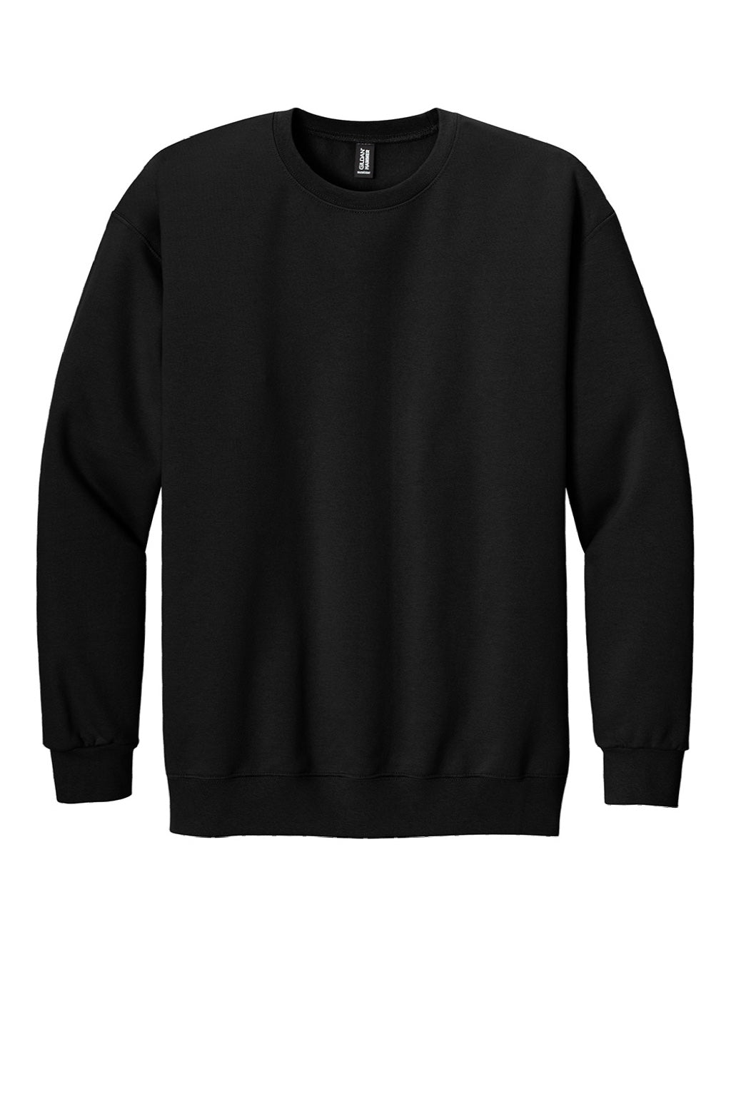 Gildan 19000 Mens Hammer Maxweight Crewneck Sweatshirt Pitch Black Flat Front