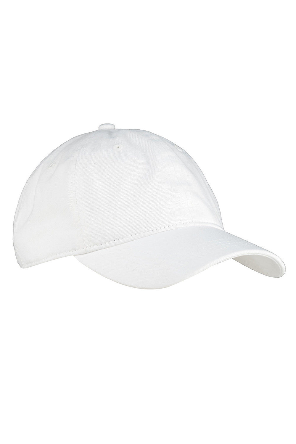 Authentic Pigment 1910 Mens Pigment Dyed Adjustable Hat White Model Flat Front