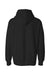 Weatherproof 7700 Mens Cross Weave Hooded Sweatshirt Hoodie w/ Pouch Pocket Black Flat Back