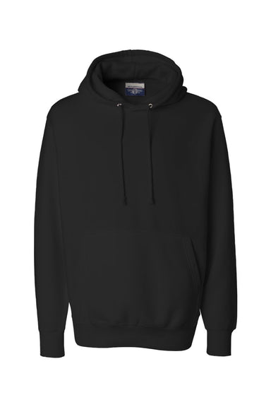 Weatherproof 7700 Mens Cross Weave Hooded Sweatshirt Hoodie w/ Pouch Pocket Black Flat Front