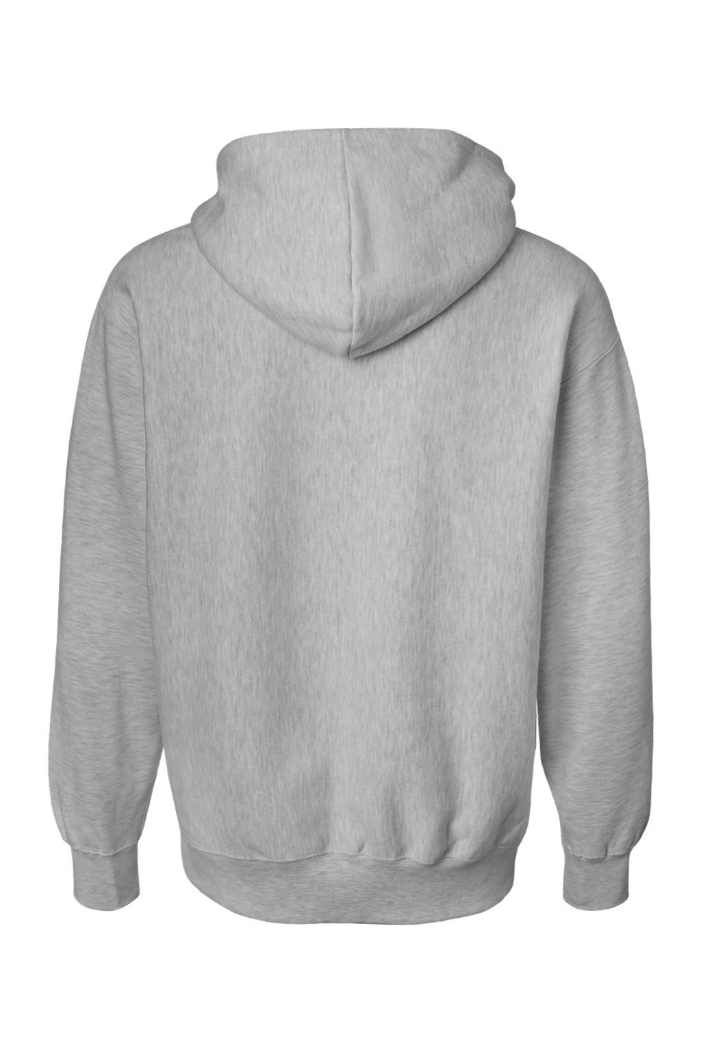 Weatherproof 7700 Mens Cross Weave Hooded Sweatshirt Hoodie w/ Pouch Pocket Heather Grey Flat Back