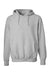 Weatherproof 7700 Mens Cross Weave Hooded Sweatshirt Hoodie w/ Pouch Pocket Heather Grey Flat Front