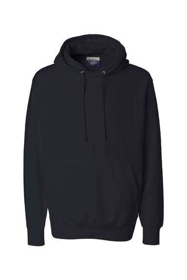 Weatherproof 7700 Mens Cross Weave Hooded Sweatshirt Hoodie w/ Pouch Pocket Navy Blue Flat Front
